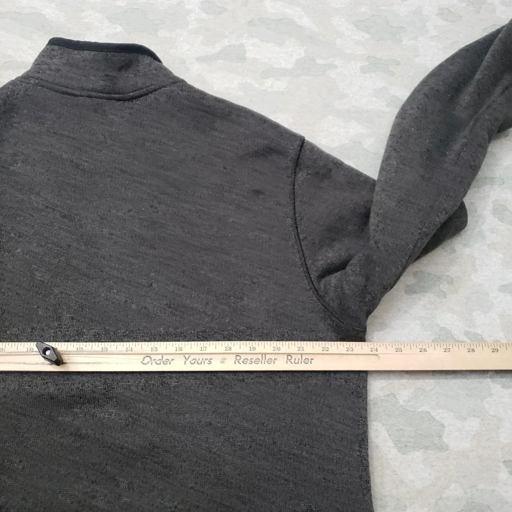 Orvis Sweater Mens Large Gray Quarter Zip Pullover Fleece Outdoor Workwear